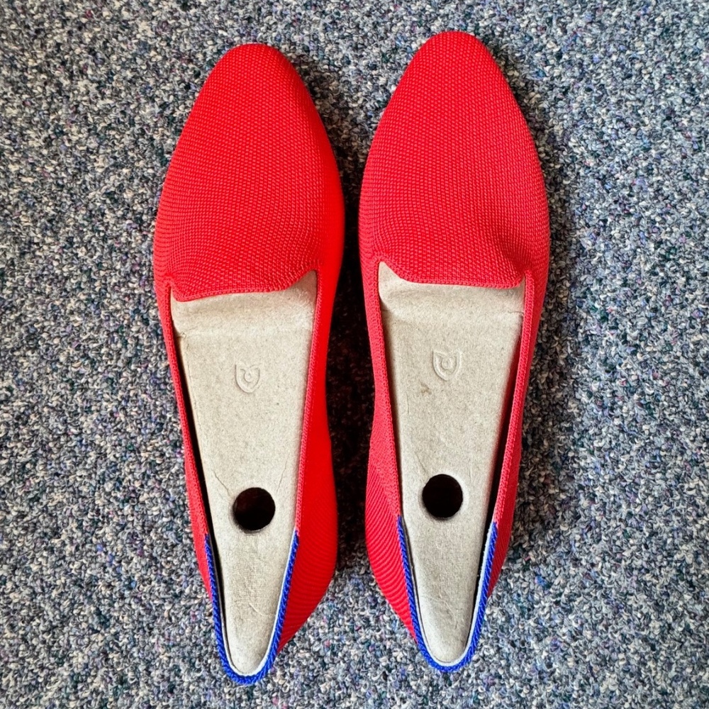 Rothys Poppy Almond Toe Loafers Size 8